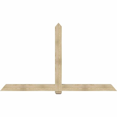 Ekena Millwork Eugene Rough Sawn Timber Gable Bracket, Douglas Fir, 108"W x 63"H x 6"D x 6"F, 14/12 Pitch GBW108X63X0606EUG00RDF
